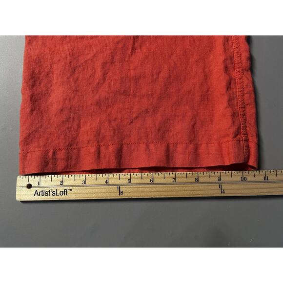 allen allen Linen Pants Womens XL Orange Drawstring Elastic Waist LL10620-NR - Picture 13 of 13
